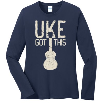 Uke Got This Funny Pun Ukulele Club Ladies Long Sleeve Shirt