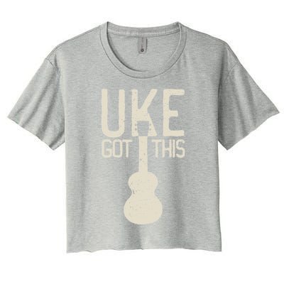 Uke Got This Funny Pun Ukulele Club Women's Crop Top Tee