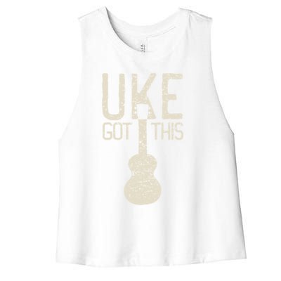 Uke Got This Funny Pun Ukulele Club Women's Racerback Cropped Tank