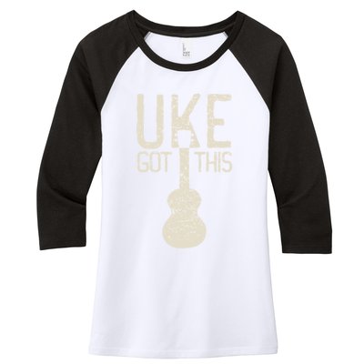 Uke Got This Funny Pun Ukulele Club Women's Tri-Blend 3/4-Sleeve Raglan Shirt