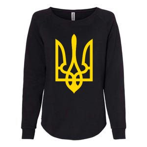 Ukraine Golden Trident Stand With Ukraine Pride Womens California Wash Sweatshirt