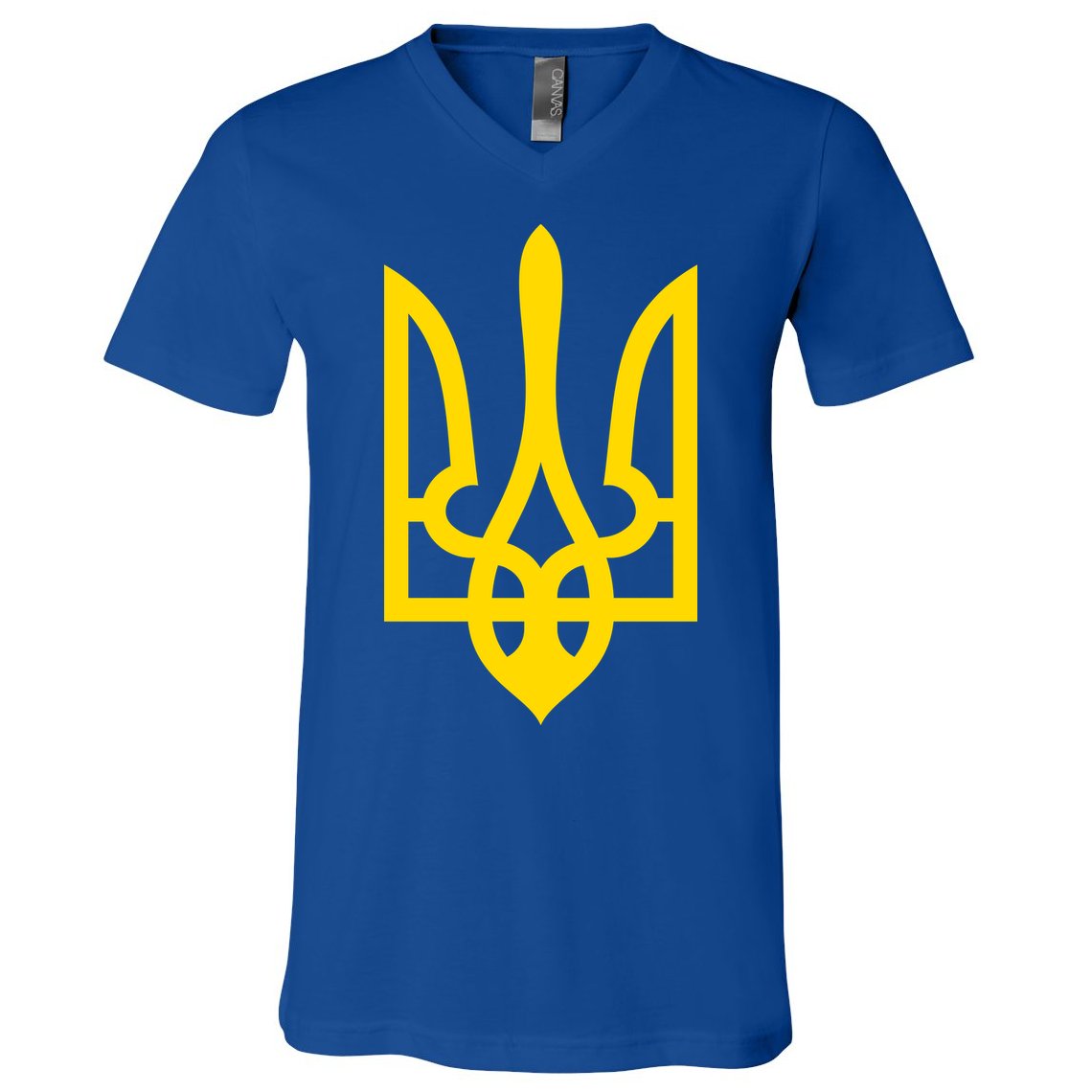 Ukraine Golden Trident Stand With Ukraine Pride V-Neck T-Shirt