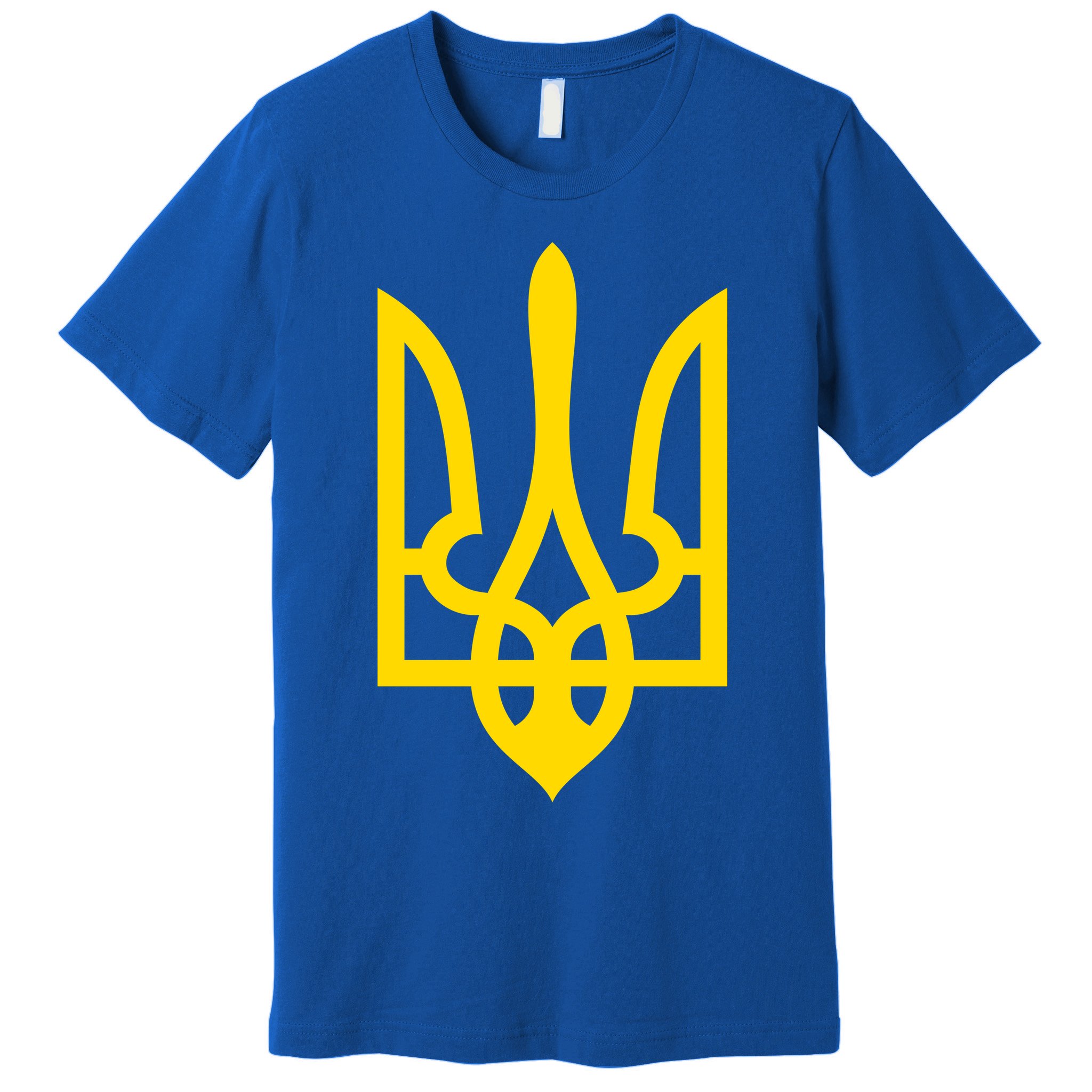 Ukraine Golden Trident Stand With Ukraine Pride Premium T-Shirt