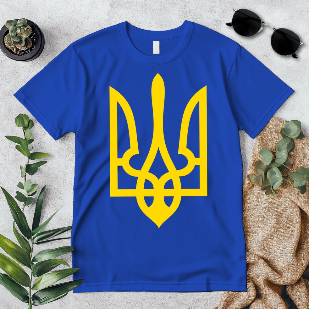 Ukraine Golden Trident Stand With Ukraine Pride Premium T-Shirt