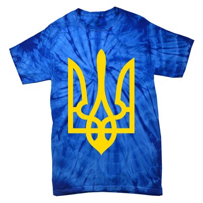 Ukraine Golden Trident Stand With Ukraine Pride Tie-Dye T-Shirt