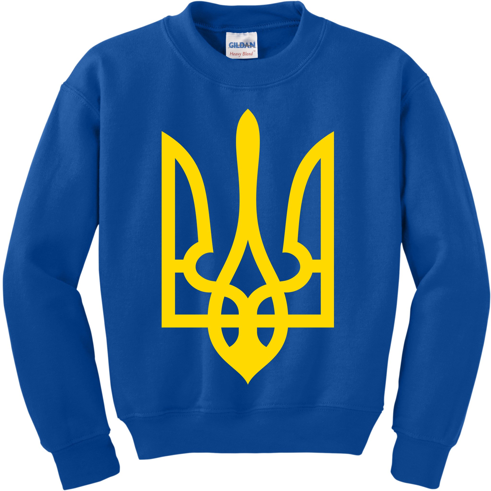 Ukraine Golden Trident Stand With Ukraine Pride Kids Sweatshirt