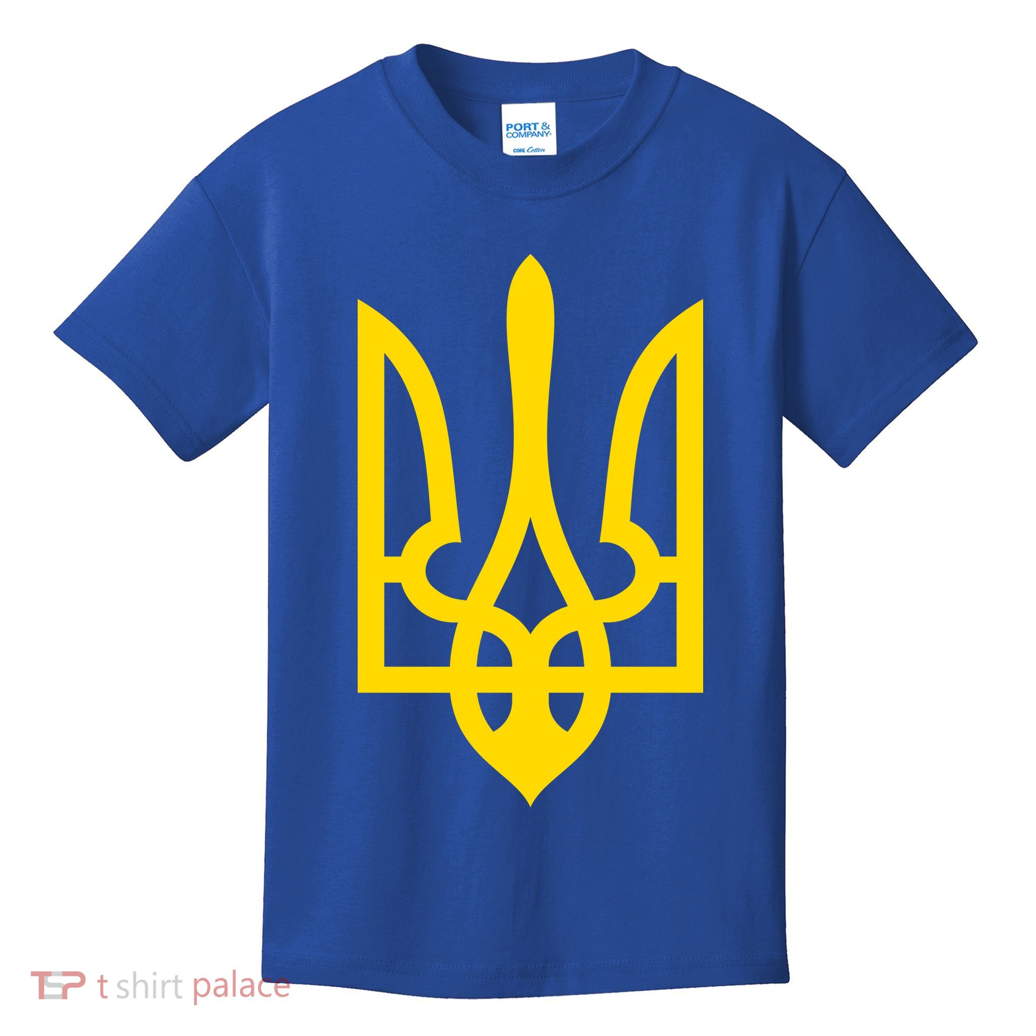 Ukraine Golden Trident Stand With Ukraine Pride Kids T-Shirt
