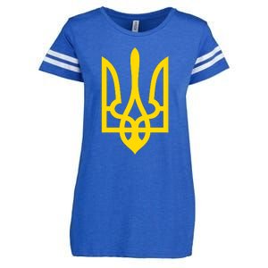 Ukraine Golden Trident Stand With Ukraine Pride Enza Ladies Jersey Football T-Shirt