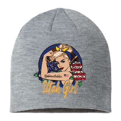 Utah Girl Utah Proud State Flag For Woman Sustainable Beanie