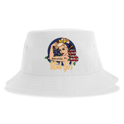 Utah Girl Utah Proud State Flag For Woman Sustainable Bucket Hat