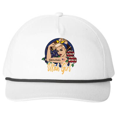 Utah Girl Utah Proud State Flag For Woman Snapback Five-Panel Rope Hat