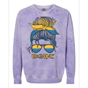 Ukraine Girl Colorblast Crewneck Sweatshirt