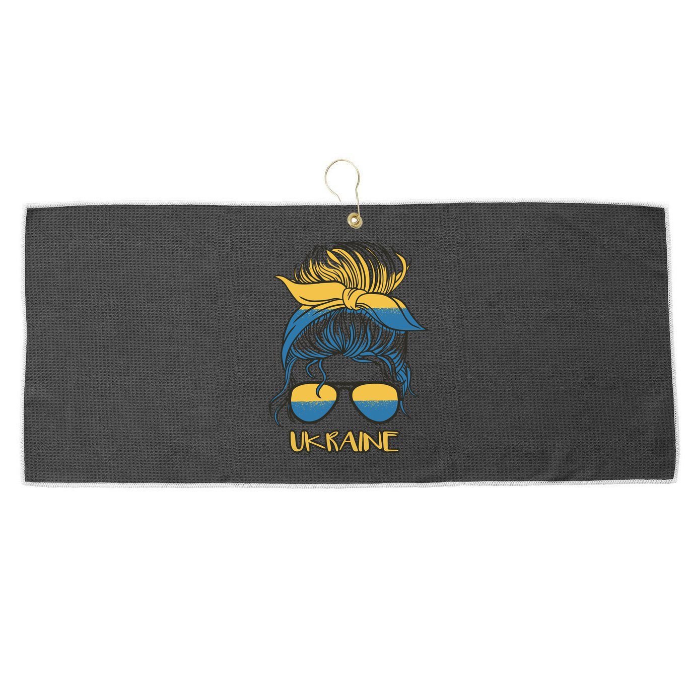 Ukraine Girl Large Microfiber Waffle Golf Towel