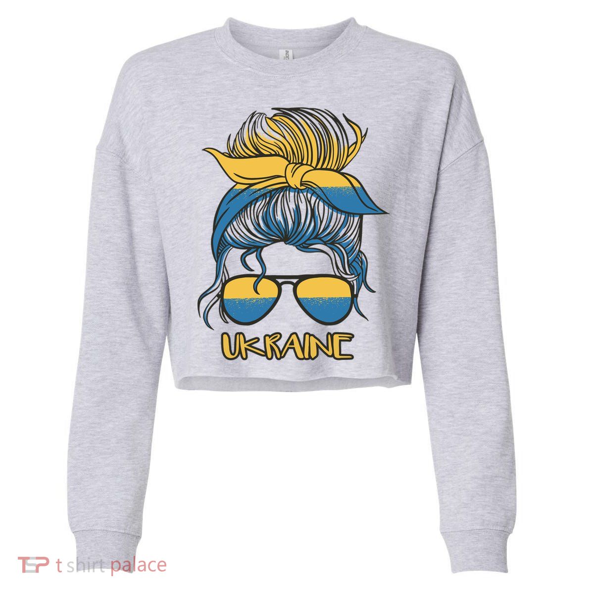 Ukraine Girl Cropped Pullover Crew