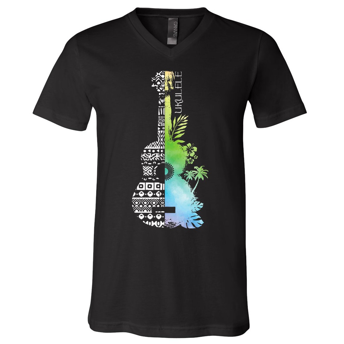 Ukulele Guitar Ukulelist Guitarist Musical Instrument V-Neck T-Shirt