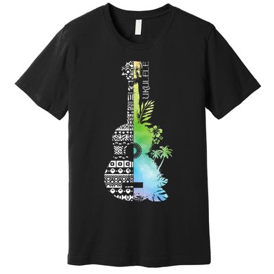 Ukulele Guitar Ukulelist Guitarist Musical Instrument Premium T-Shirt