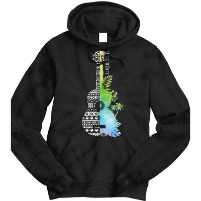 Ukulele Guitar Ukulelist Guitarist Musical Instrument Tie Dye Hoodie