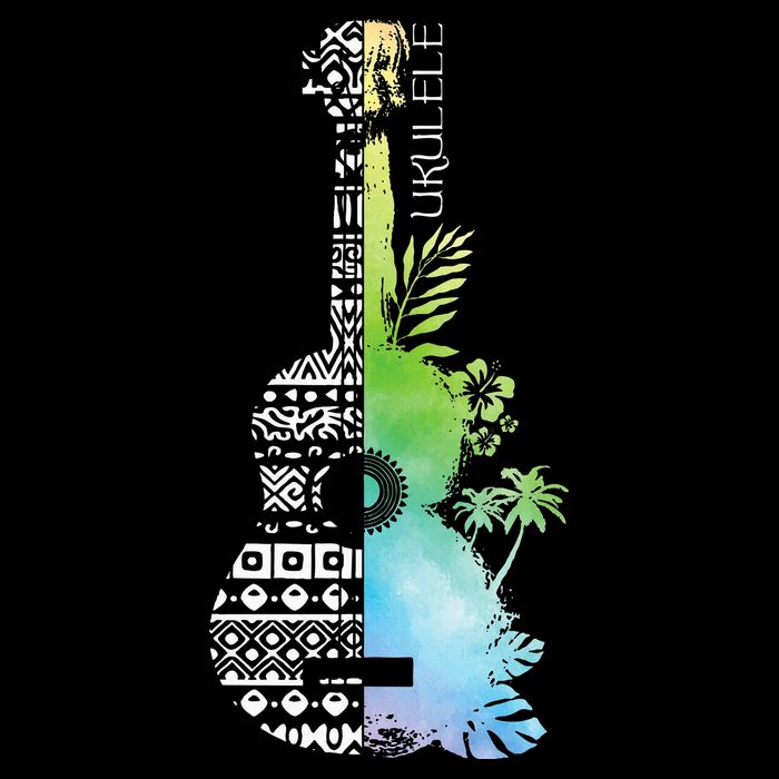 Ukulele Guitar Ukulelist Guitarist Musical Instrument Tall Hoodie