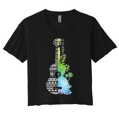 Ukulele Guitar Ukulelist Guitarist Musical Instrument Crop Top