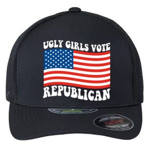 Ugly Girls Vote Republican Usa Flag Flexfit Unipanel Trucker Cap