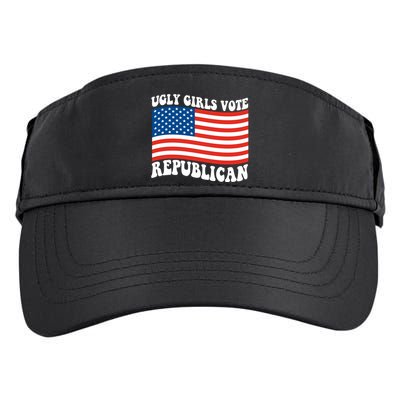 Ugly Girls Vote Republican Usa Flag Adult Drive Performance Visor