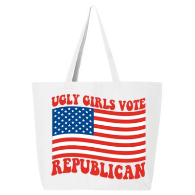 Ugly Girls Vote Republican Usa Flag 25L Jumbo Tote