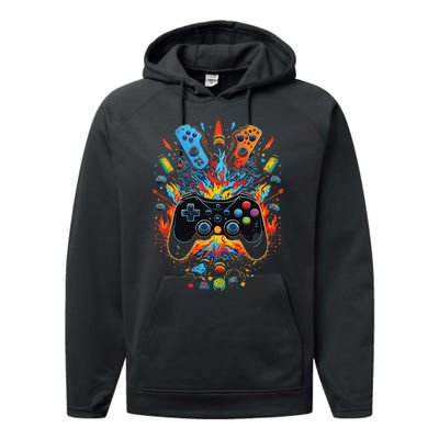 Ultimate Gaming Vibes Level Up Your Style Performance Fleece Hoodie