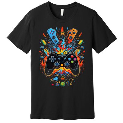 Ultimate Gaming Vibes Level Up Your Style Premium T-Shirt