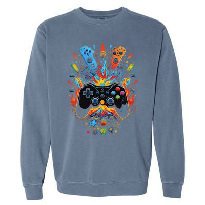 Ultimate Gaming Vibes Level Up Your Style Garment-Dyed Sweatshirt