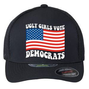 Ugly Girls Vote Democrats Usa Flag Flexfit Unipanel Trucker Cap