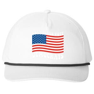 Ugly Girls Vote Democrats Usa Flag Snapback Five-Panel Rope Hat