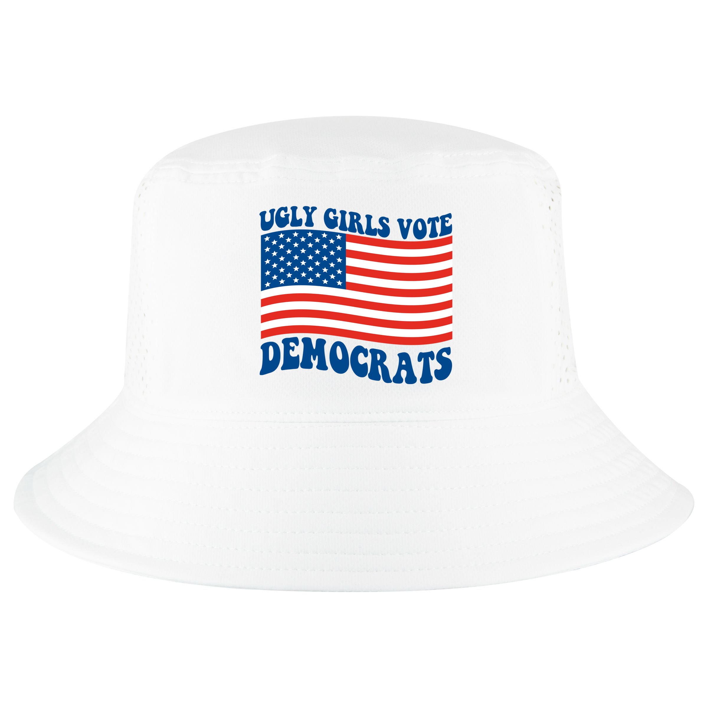 Ugly Girls Vote Democrats Usa Flag Cool Comfort Performance Bucket Hat