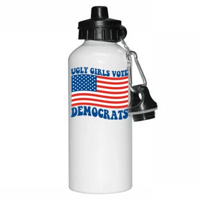 Ugly Girls Vote Democrats Usa Flag Aluminum Water Bottle 