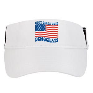 Ugly Girls Vote Democrats Usa Flag Adult Drive Performance Visor