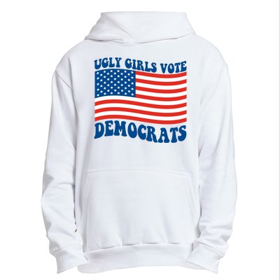 Ugly Girls Vote Democrats Usa Flag Urban Pullover Hoodie