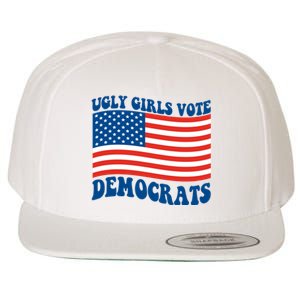 Ugly Girls Vote Democrats Usa Flag Wool Snapback Cap