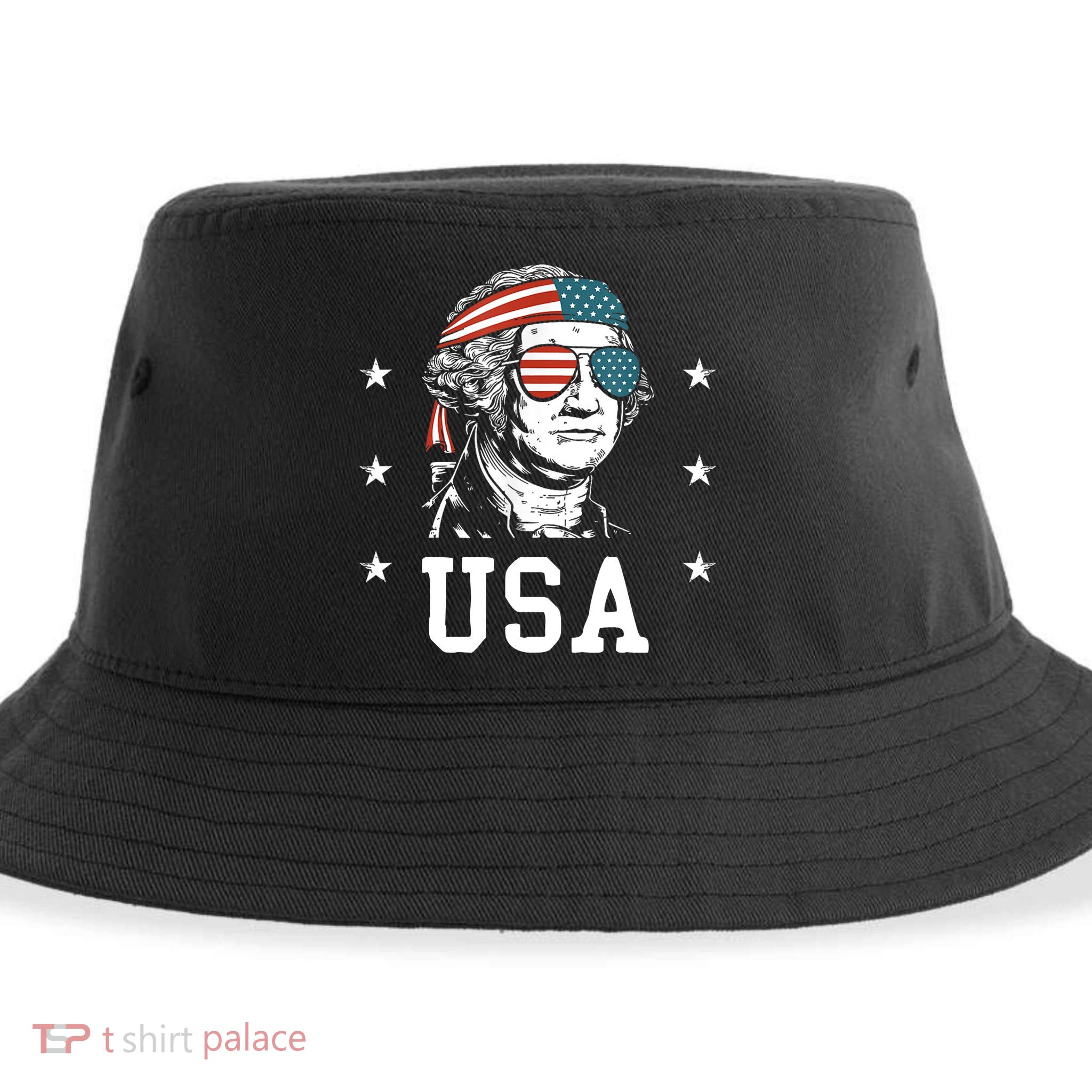 USA Gift Women Men Kids Patriotic American Flag July 4th Sustainable Bucket Hat