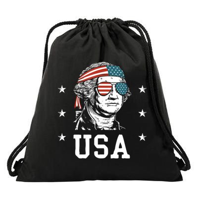 USA Gift Women Men Kids Patriotic American Flag July 4th Drawstring Bag