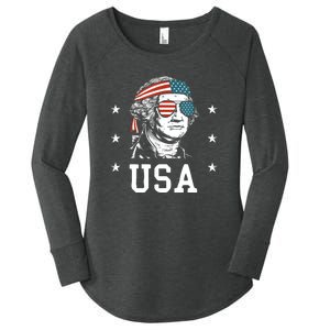 USA Gift Women Men Kids Patriotic American Flag July 4th Women's Perfect Tri Tunic Long Sleeve Shirt