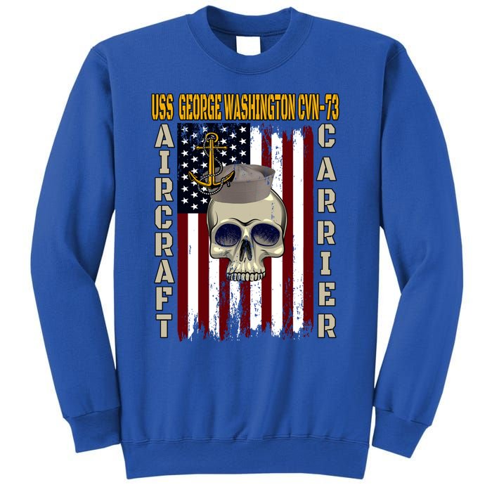 Uss George Washington Cvngift73 Veterans Day Dad Son Gift Sweatshirt