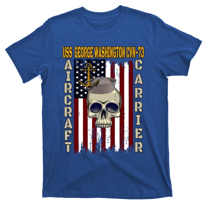 Uss George Washington Cvngift73 Veterans Day Dad Son Gift T-Shirt