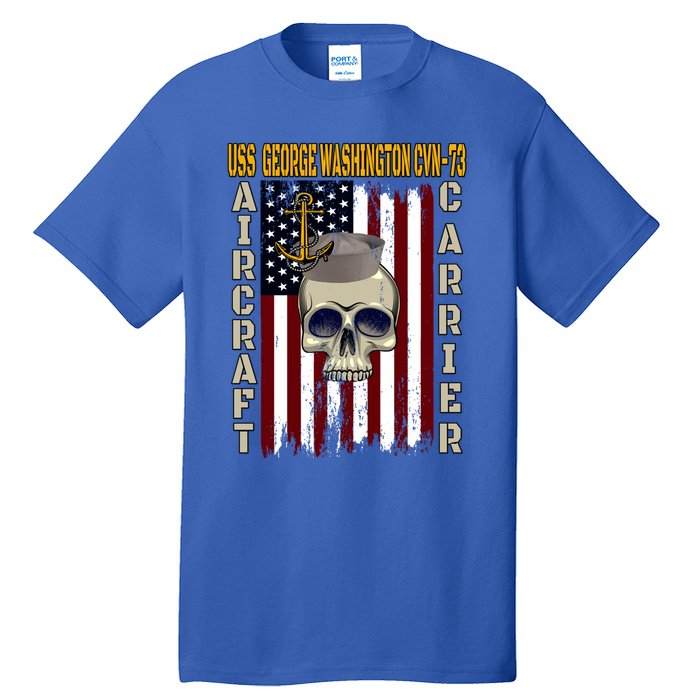 Uss George Washington Cvngift73 Veterans Day Dad Son Gift Tall T-Shirt