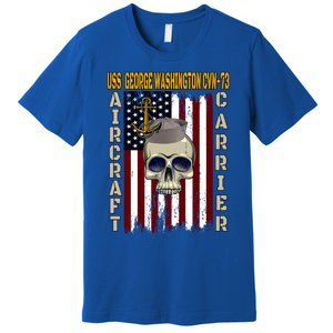 Uss George Washington Cvngift73 Veterans Day Dad Son Gift Premium T-Shirt