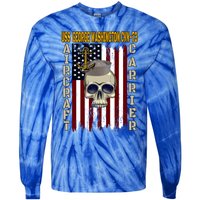 Uss George Washington Cvngift73 Veterans Day Dad Son Gift Tie-Dye Long Sleeve Shirt