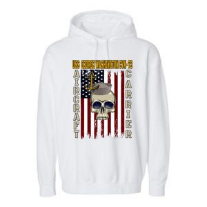 Uss George Washington Cvngift73 Veterans Day Dad Son Gift Garment-Dyed Fleece Hoodie