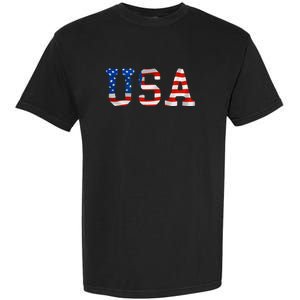 USA Gift Women Men Kids Patriotic American Flag July 4th Garment-Dyed Heavyweight T-Shirt