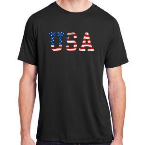 USA Gift Women Men Kids Patriotic American Flag July 4th Adult ChromaSoft Performance T-Shirt