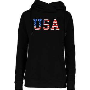 USA Gift Women Men Kids Patriotic American Flag July 4th Womens Funnel Neck Pullover Hood