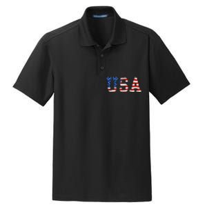 USA Gift Women Men Kids Patriotic American Flag July 4th Dry Zone Grid Polo