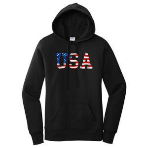 USA Gift Women Men Kids Patriotic American Flag July 4th Women's Pullover Hoodie